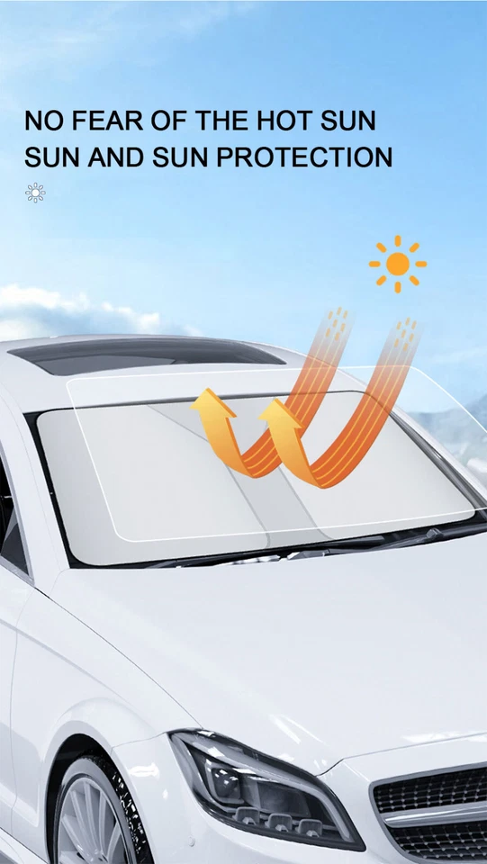 Foldable Car Sun Visor Shade Windshield Front Window UV Block Cover Protector — 第 3/4 张图片