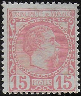 1885 Monaco Karl III. 15c. rosa 1v. MNH Unified Nr. 5