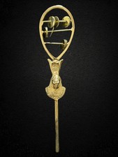 Hathor Brass Sistrum   Sacred Music of the Nile Made in Egypt