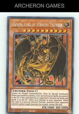 Hamon, Herr des schlagenden Donners SEC YUGIOH Karte
