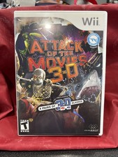 Attack of the Movies 3-D Nintendo Wii w/ Four3D  Glasses Complete