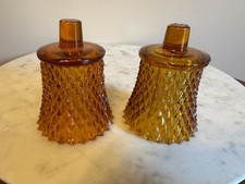 Vintage Amber  Homco Glass Votive Candle Hold...
