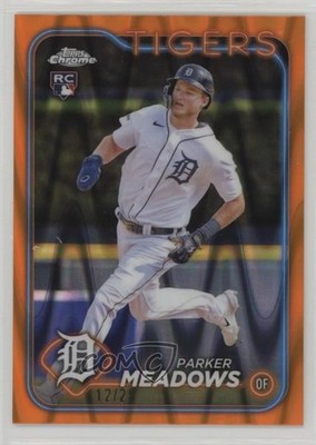 2024 Topps Chrome Orange RayWave Refractor 12/25 Parker Meadows Rookie RC 1j2e
