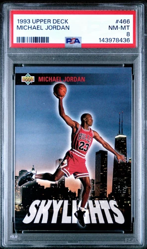 1993-94 Upper Deck  Skylights Michael Jordan #466 PSA 8 NM-MT. NEW CASE HOT CARD