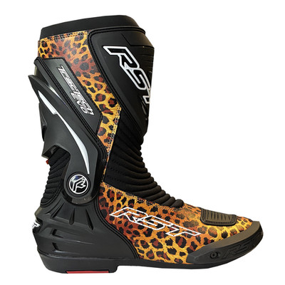 RST Tractech Evo D30 Sportstiefel Limited Edition Leopardenmuster Rennbahn Sp...