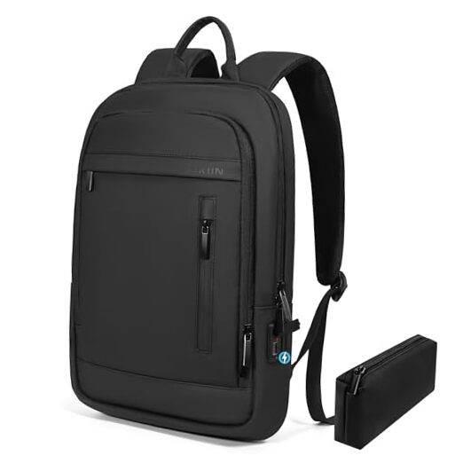 Lightweight Black Business Backpack for Men with Laptop Compartment