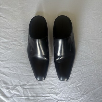 Dries Van Noten Men s Black Leather Dress Mule EU 44