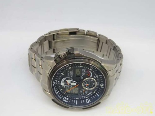 Citizen Attesa U680-T013252 Eco-Drive Digi-Ana Blk SLV 10Bar Solar Montre Hommes - Photo 5 sur 12