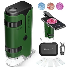 100X-250X Pocket Microscope for Kids Adults, Protable Handheld Miniscope,