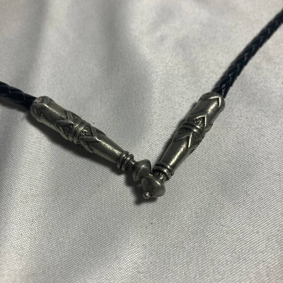 Corbata Bolo Vintage Firmada EE. UU. EJC American Bald Eagle Plateada Foto 2 de 4