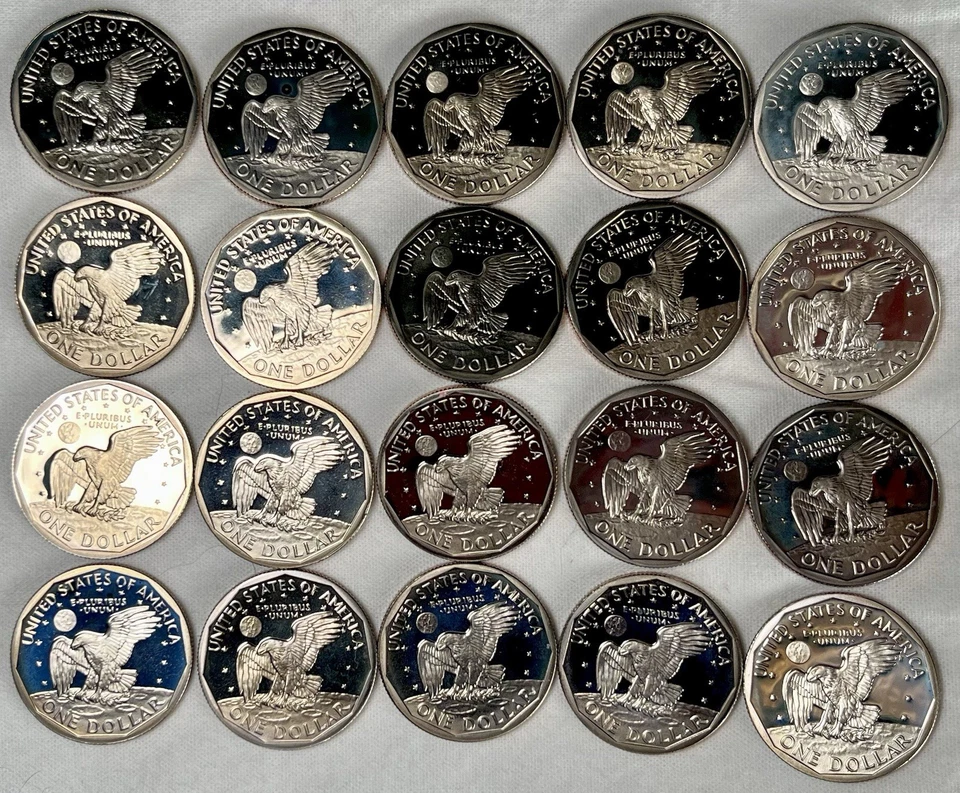 20卷精制1980-S苏珊·B·安东尼1美元硬币! 🪙🔥 — 第 2/2 张图片