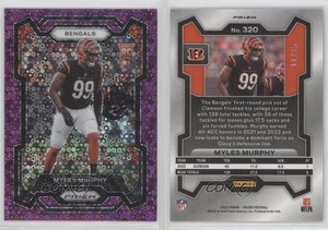 2023 Panini Prizm Rookies No Huddle Purple /35 Myles Murphy #320 Rookie RC