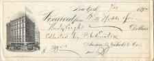 1894 Austin Nichols & Co Collection Check Receipt New York Gilded Age Commerce