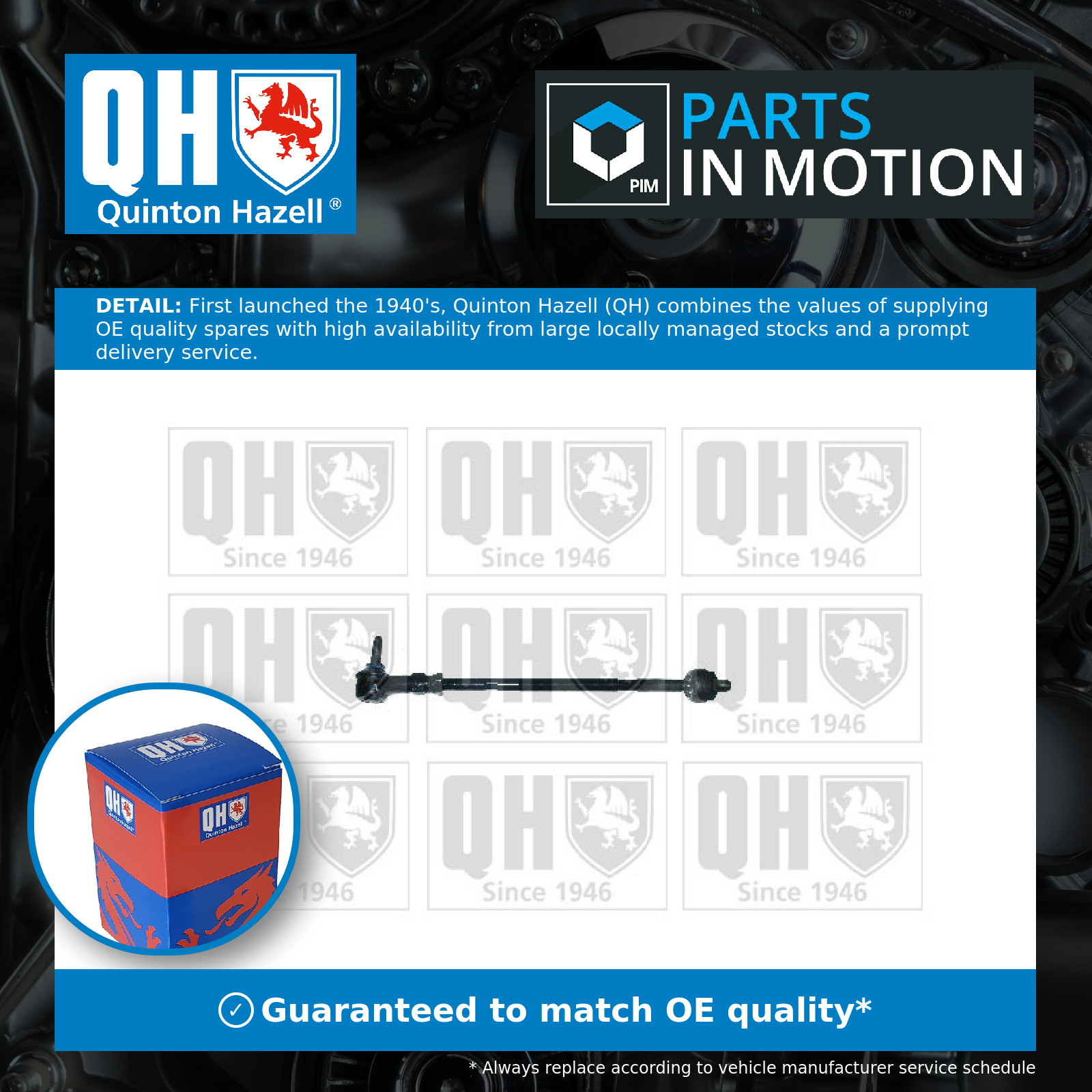 Steering Rod Assembly Left QDL2247S Quinton Hazell 191422803B 191422803 Quality