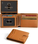 Wallet for Men Slim Rfid Leather 2 ID Window with Gift Box