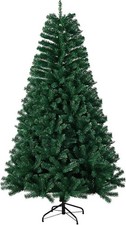 Image of 5FT Pre-Lit Snow Flocked Christmas Tree LED Lights Artificial Fir 150cm