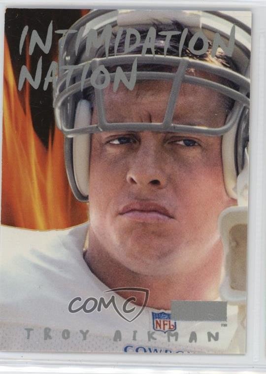 1998 Skybox Premium Intimidation Nation Troy Aikman #9IN HOF 6oq