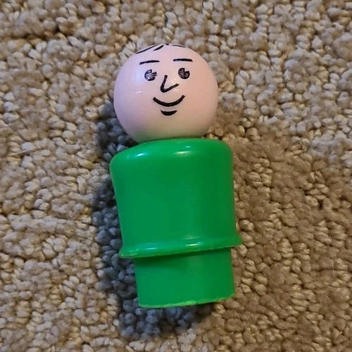 Fisher-Price Little People Green Boy Figure Vintage Toy 1963-1996