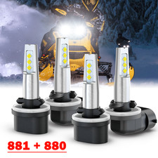 For Arctic Cat Thundercat 1999-2002 4x 894  885 LED Headlight Combo White Bulbs