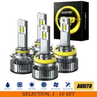 4-40 H11 9005 Super Bright LED Headlight Bulb White 6500K Hi-Low Beam AUXITO Y19