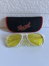 Persol Ratti Sport Sonnenbrille 649/3 Gelb Weiß Vintage 70er Jahre sehr selten