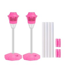 2Pack 3 In 1 Standing Bubble Machines with Colorful Lights and Music Rechargeabl
