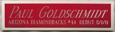 PAUL GOLDSCHMIDT DIAMONDBACKS NAMEPLATE FOR AUTOGRAPH Signed JERSEY-BASEBALL-BAT