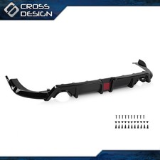 Fit For 2016-2021 Honda Civic Rear Lip Diffuser Body Kit Led Light Black