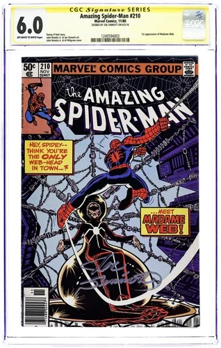 Amazing Spider-Man #210N CGC 6.0 SS Sinnott 1980 LS6 1240594003 1st Madame Web
