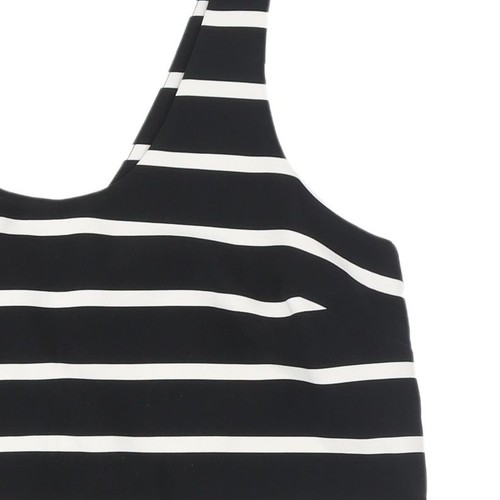 New Look Women's Black Striped Dungaree Dress Size 12 - Picture 11 of 12