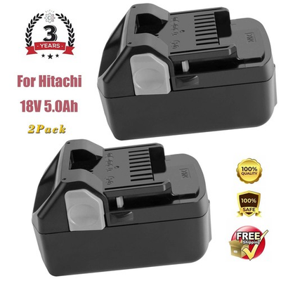 #ad #ad 2X 5.0Ah 18V Battery For Hitachi HXP Lithium BSL1850 BSL1840 BSL1830 BSL1815X US $40.99