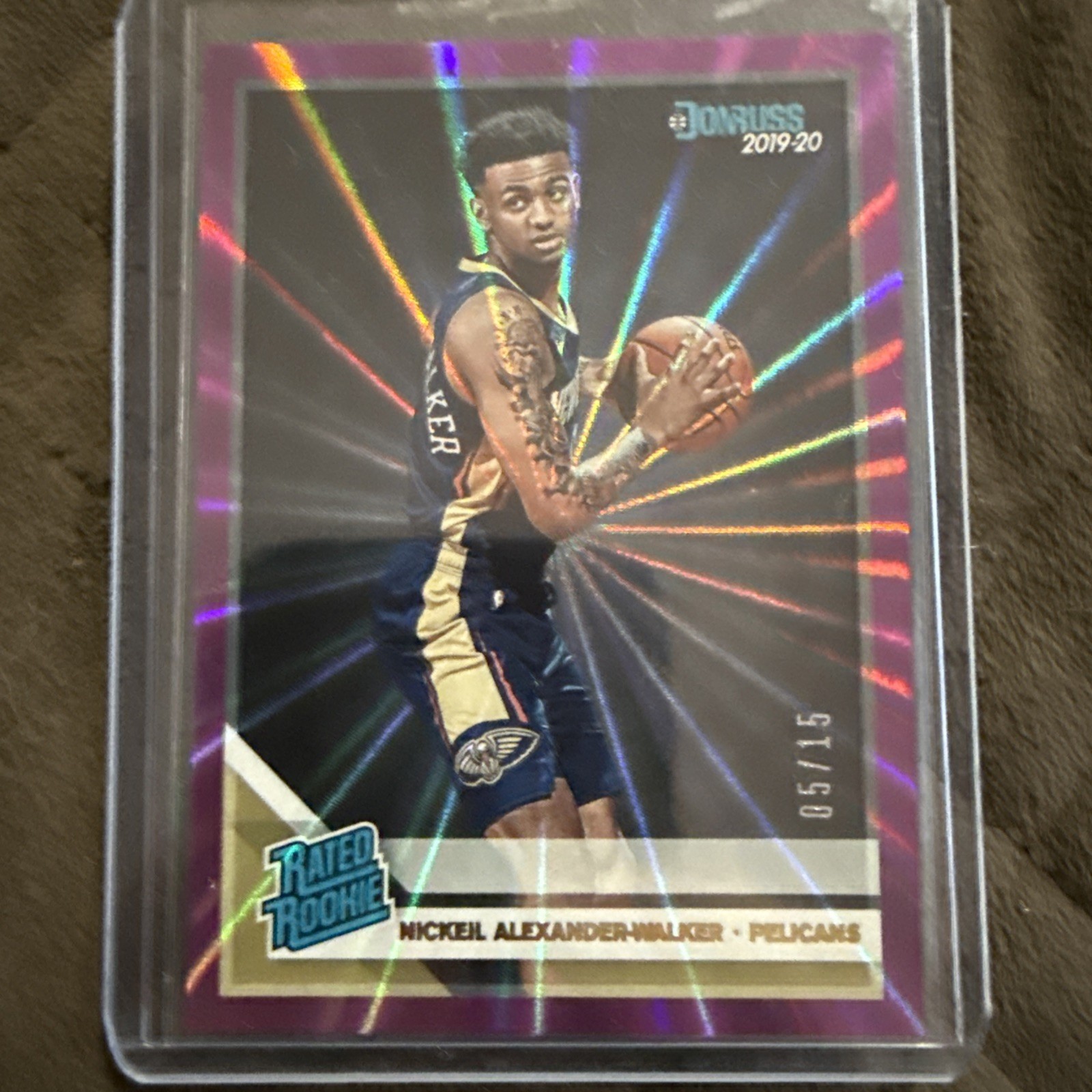 2019 Donruss Rated Holo Purple Laser /15 Nickeil Alexander-Walker #216 Rookie RC