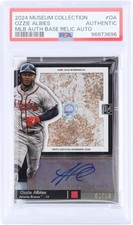 Ozzie Albies Braves Signed 2024 Topps Museum Collection #MLBBAR-OA 8/10 PSA Card