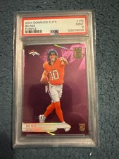 2024 Donruss Elite Bo Nix /49 ROOKIE RC PURPLE Broncos PSA 9 POP 6🔥 NONE HIGHER