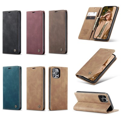 PU Leather Flip Case For iPhone 16 Plus Wallet type Stand Card Holder -Burgundy