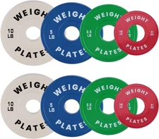 1 Set Fractional Bumper Plate Change Plates for Gym Home Weight Lifting Training