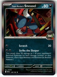 Team Rocket's Sneasel 128/182 Holo Rare Destined Rivals