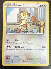 Pokémon TCG Meowth BW35 Carta Promo Regolare Bianco e Nero quasi nuova