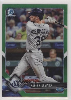 2018 Bowman Chrome Green Refractor 37/99 Kevin Kiermaier #73 2x6