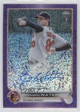 2022 Topps Chrome Rookie Purple Speckle Refractor /299 Spenser Watkins Auto 16mf