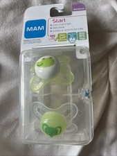 MAM newborn 2 pacifiers new in package Animals Green