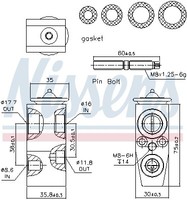 1X Nissens 999285 Expansionsventil Klimaanlage FüR Opel Vauxhall Chevrolet