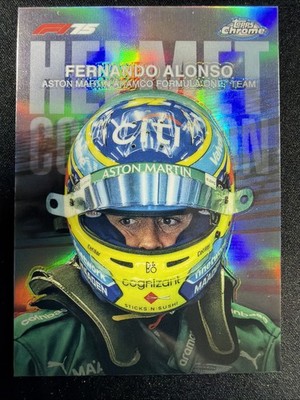2025 Topps Chrome Formula 1 F1 Fernando Alonso Helmet Collection Refractor #HC-6