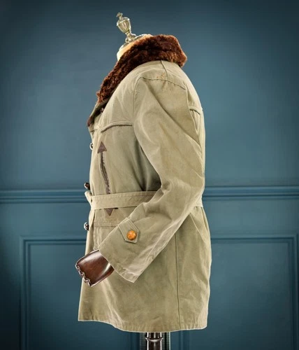 Vintage 1950s French ‘Canadienne’ Barnstormer Mackinaw Mouton Canvas Jacket “L” image 3