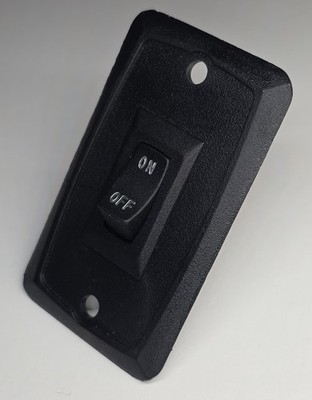 Sigma LR-20985 Black On/Off Rocker Switch w/ Silver Text + Wall