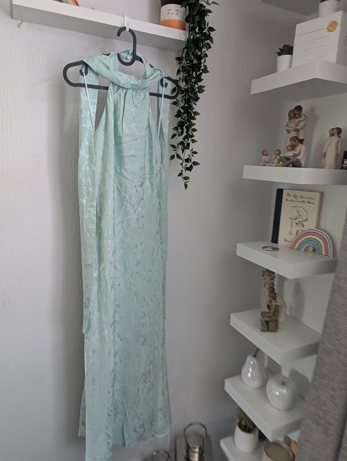 New Nobody's Child Gorgeous Mint Green Floral Jacquard Fifi Maxi Dress UK 6 image 4