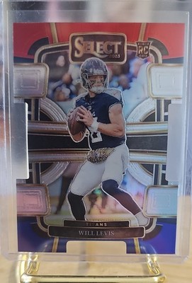 2023 Panini Select - Concourse Will Levis #96 Red & Blue Prizm Die-Cut (RC)