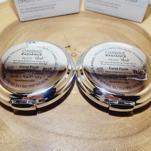 2x it Cosmetics OMBRÉ Radiance blush (Coral Flush) Anti-Aging Powder Blush NEW - Picture 6 of 11