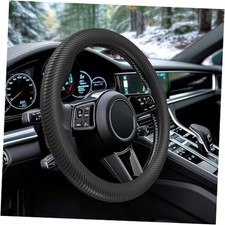 Car Steering Wheel Cover, Thin Anti-Skid Silicone Steering Wheel Cover Black