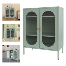 Accent Storage Cabinet with Glass Doors Decorative Cabinet Buffet & Sideboard